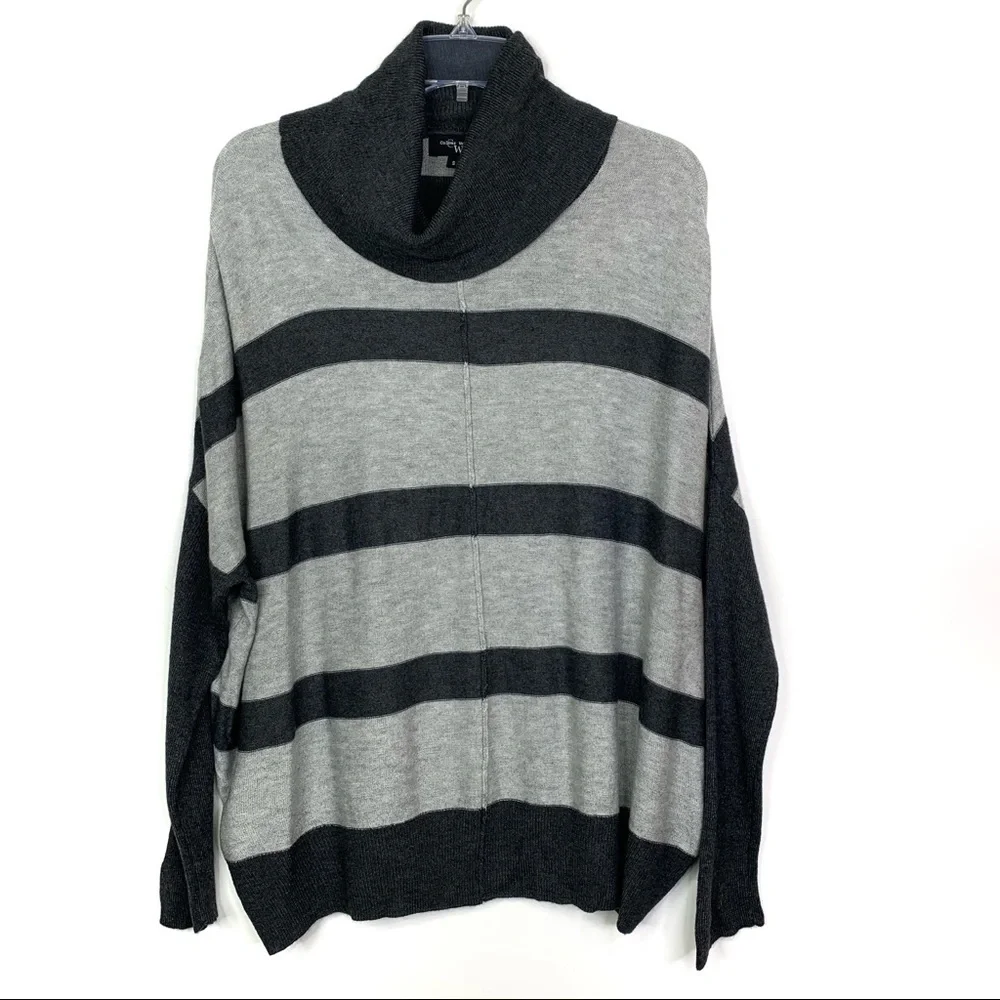 Stitch Fix l Colour Works Grey  Cowl Neck Sweater